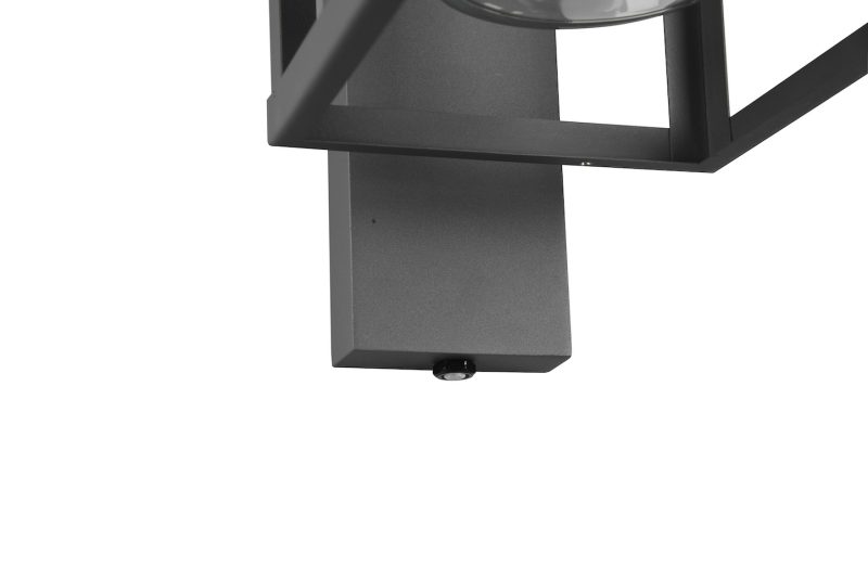 Industriële vierkante grijze buitenlamp Lunga - Afbeelding 5