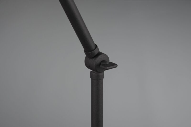 Industriële vloerlamp trechterkap zwart Enzo - Afbeelding 2