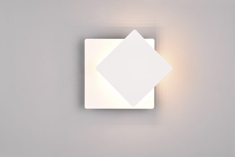 Industriële witte vierkante wandlamp Mio - Afbeelding 4