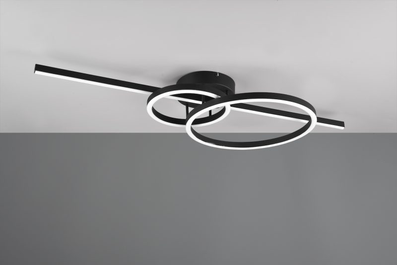 Industriële zwarte design plafonnière Montilla - Afbeelding 4