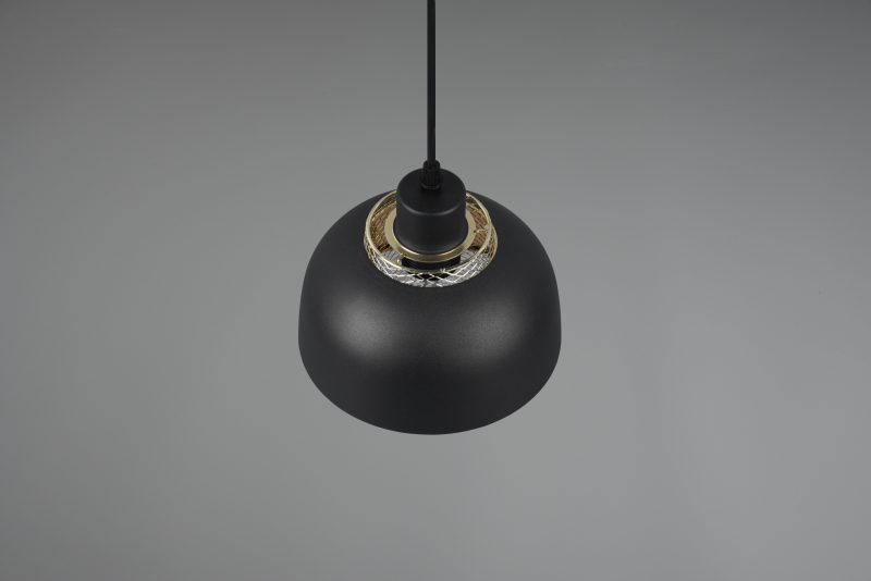 Industriële zwarte hanglamp acryl binnenkap Punch - Afbeelding 4