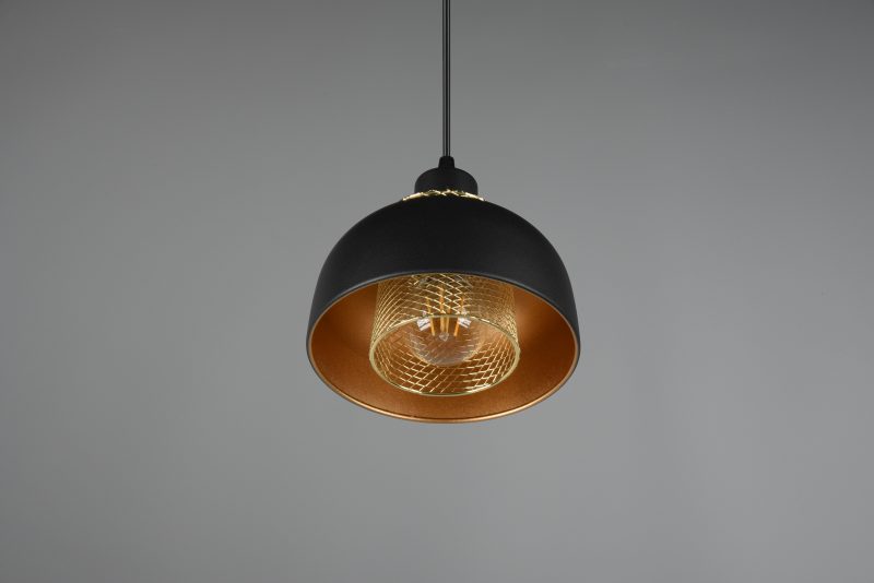 Industriële zwarte hanglamp acryl binnenkap Punch - Afbeelding 5