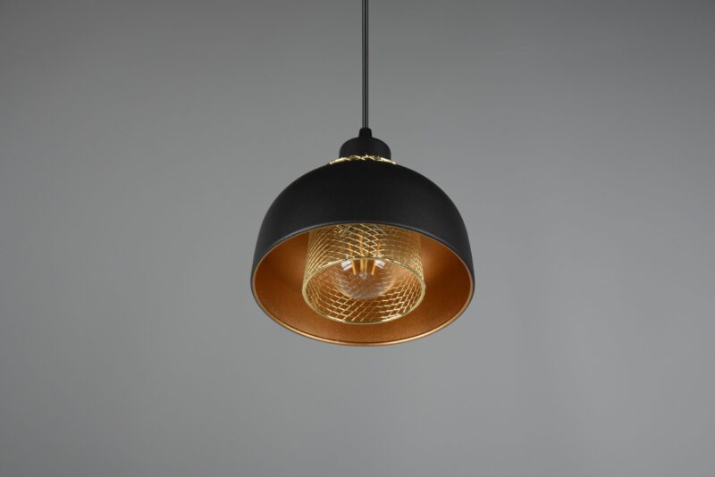 Industriële zwarte hanglamp acryl binnenkap Punch - Afbeelding 5