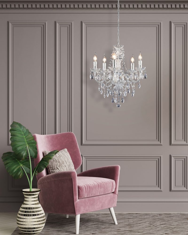Klassieke glazen kroonluchter hanglamp Lüster - Afbeelding 3