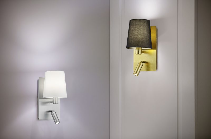 Klassieke goud met zwarte wandlamp Marriot - Afbeelding 3