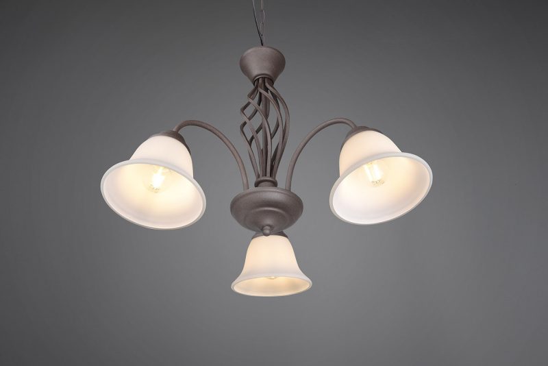 Klassieke hanglamp wit melkglas Rustica - Afbeelding 2