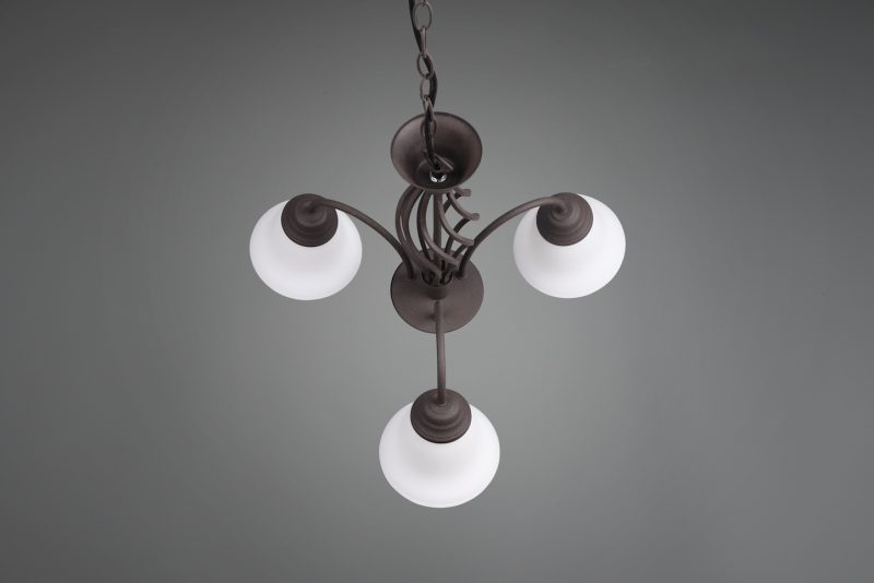 Klassieke hanglamp wit melkglas Rustica - Afbeelding 4