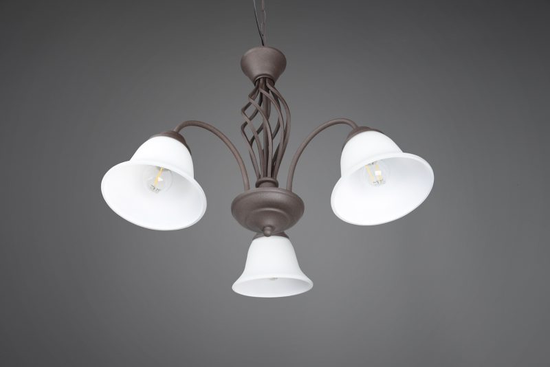 Klassieke hanglamp wit melkglas Rustica - Afbeelding 5