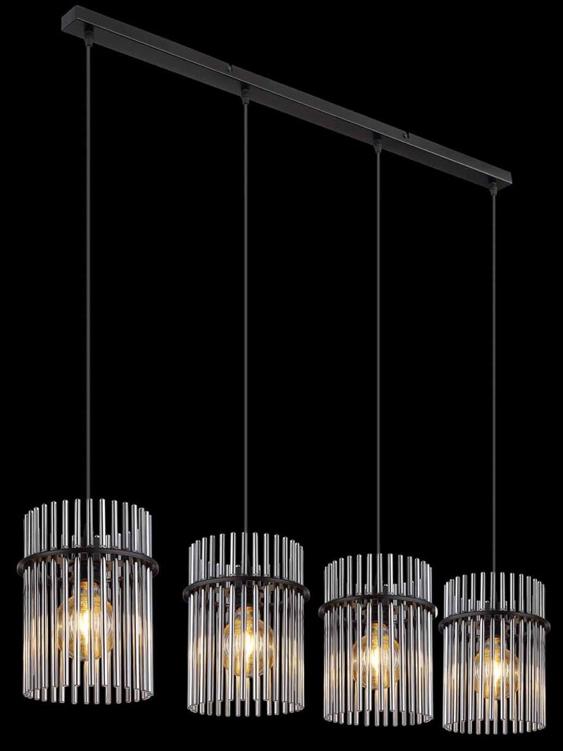 Klassieke hanglamp zwart metaal Globo Gorley - Afbeelding 4