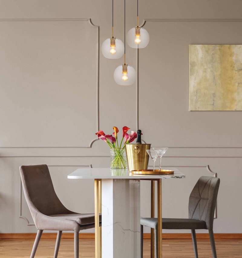 Klassieke messing bollen hanglamp Globo Adara - Afbeelding 4