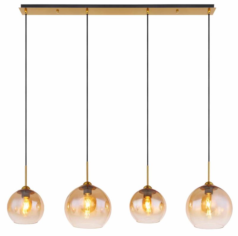 Klassieke messing bollen hanglamp Globo Jamessa - Afbeelding 2