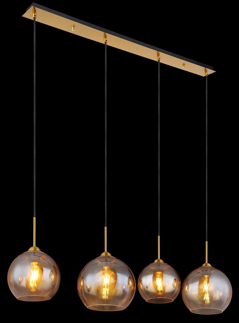 Klassieke messing bollen hanglamp Globo Jamessa - Afbeelding 4