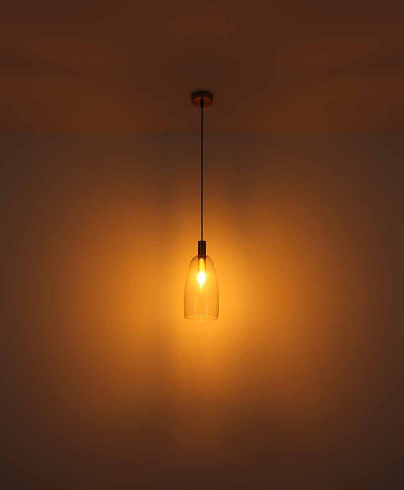 Klassieke messing hanglamp metaal glas Globo Garri - Afbeelding 4