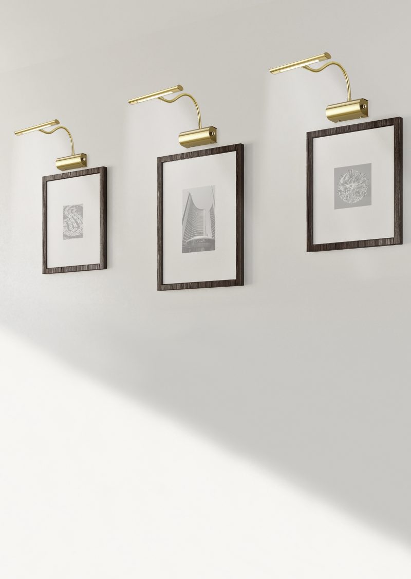 Klassieke metalen messing wandlamp Curtis - Afbeelding 2