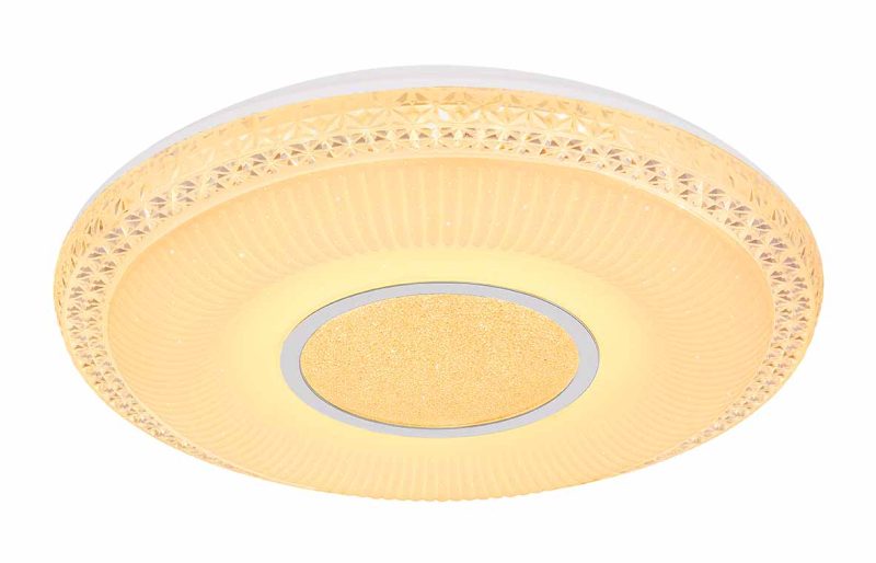 Klassieke metalen plafondlamp wit Globo Klemens - Afbeelding 4