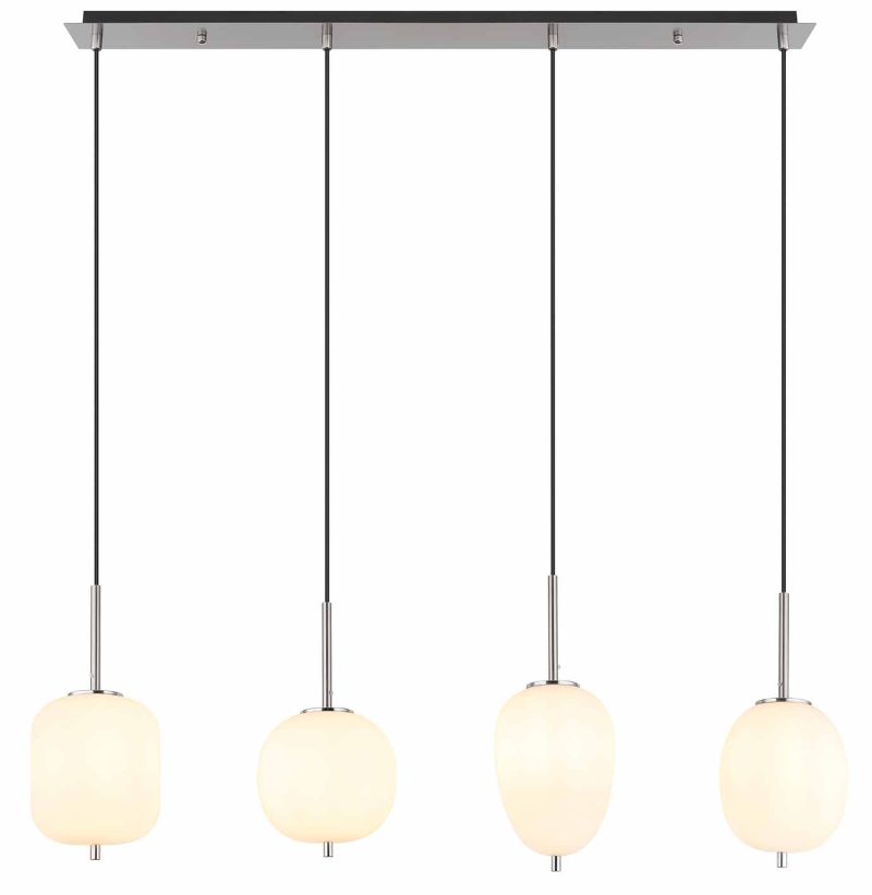 Klassieke nikkelen metalen hanglamp Globo Blacky i - Afbeelding 2