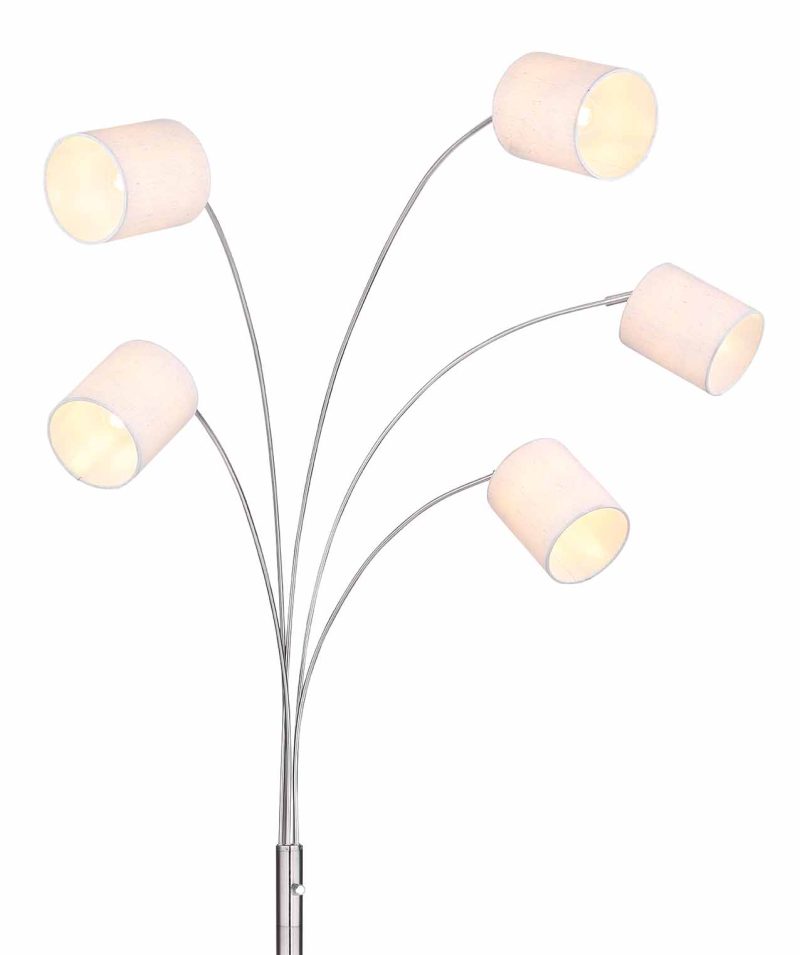 Klassieke nikkelen metalen vloerlamp Globo Ava - Afbeelding 2