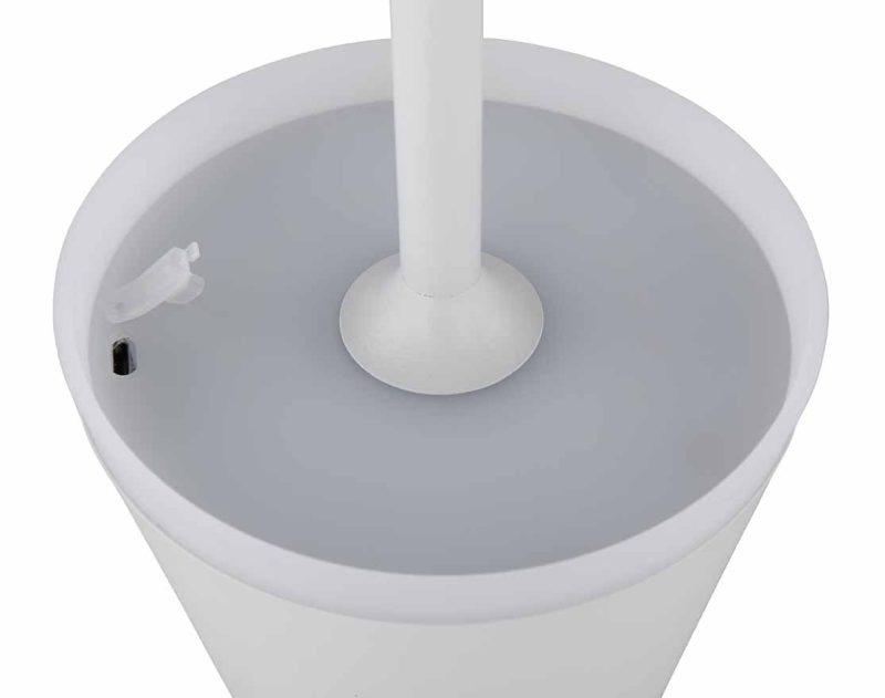 Klassieke ronde witte tafellamp Globo Ridley - Afbeelding 3