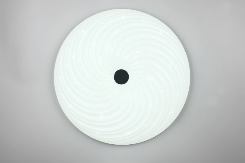 Klassieke witte plafonnière geribbeld glas Gravity - Afbeelding 3