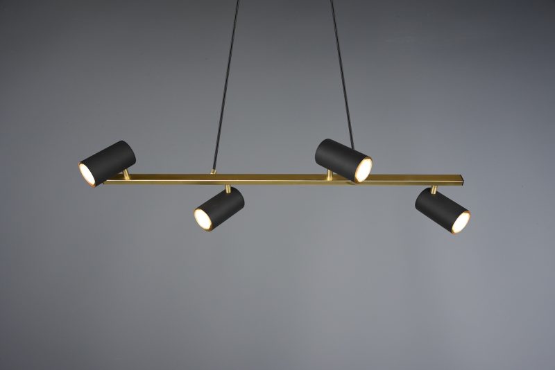 Klassieke zwarte hanglamp met goud Marley - Afbeelding 2