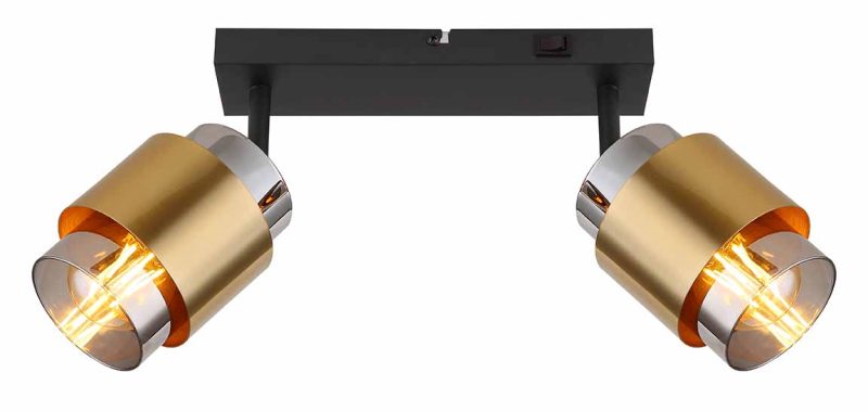 Klassieke zwarte metalen spots Globo Milley - Afbeelding 2