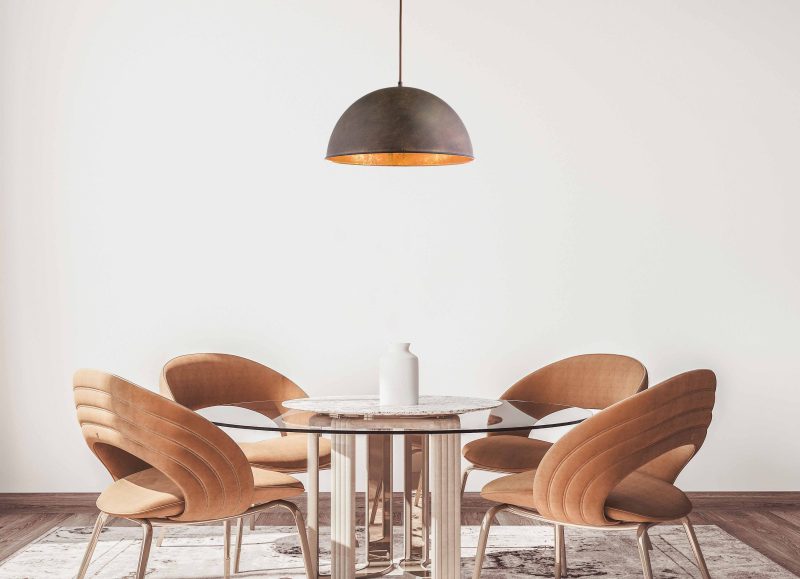 Koepelvormige industriële hanglamp bruin/goud Globo Xirena i - Afbeelding 2