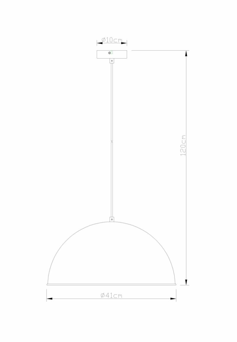 Koepelvormige industriële hanglamp bruin/goud Globo Xirena i - Afbeelding 3