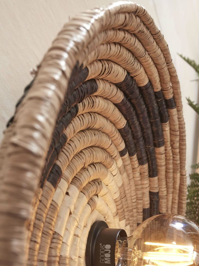 Koepelvormige zeegras plafondlamp naturel/zwart GOOD&MOJO Andros - Afbeelding 5