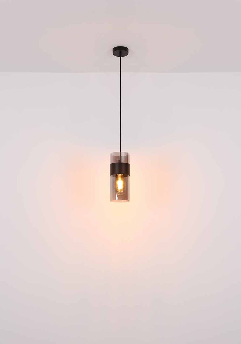 Koker zwarte moderne hanglamp Globo Scarfina - Afbeelding 4