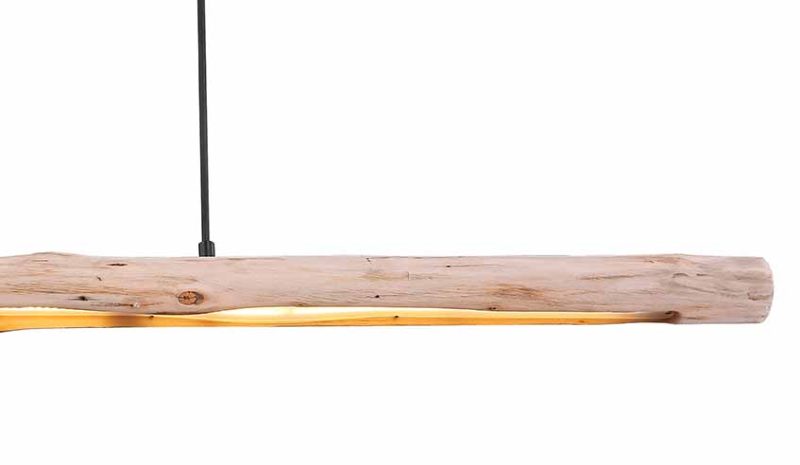 Landelijke balk hanglamp zwart Globo Mella - Afbeelding 3