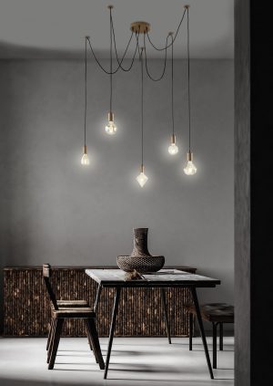 Koperen hanglampen