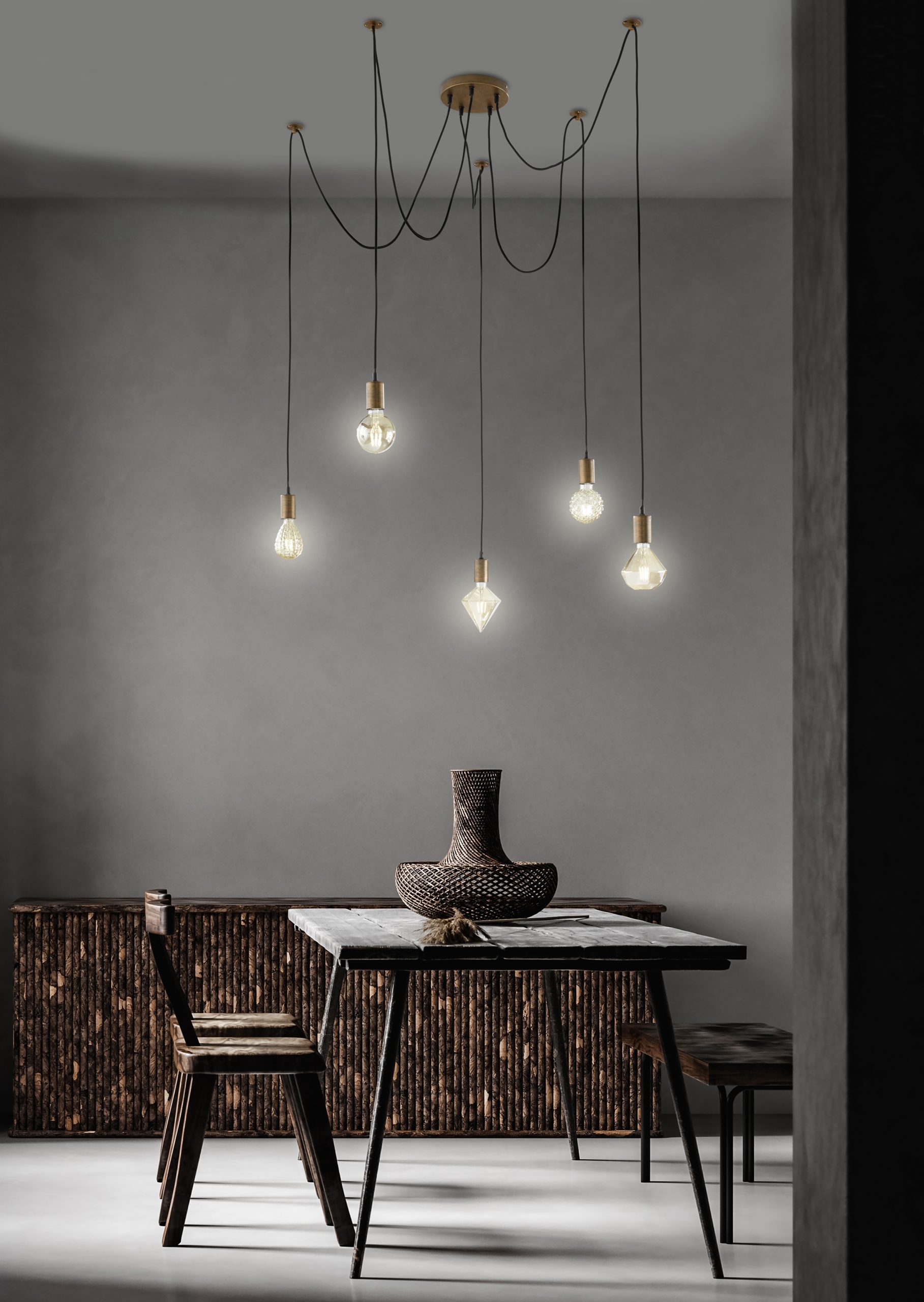 Koperen hanglampen