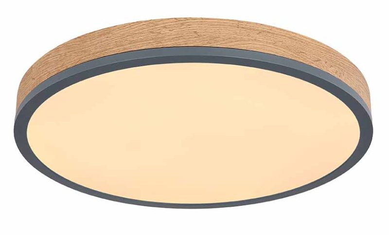 Landelijke ronde grijze plafondlamp Globo Doro - Afbeelding 4