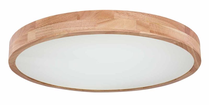 Landelijke ronde naturel plafondlamp Globo Rainer - Afbeelding 4
