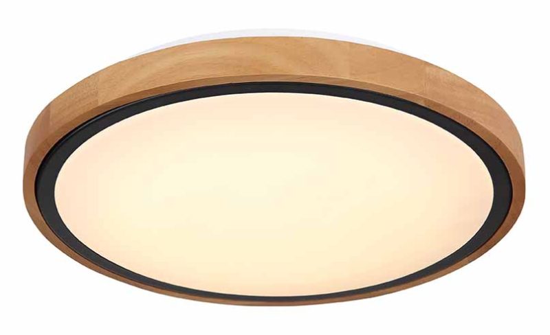 Landelijke ronde zwarte plafondlamp Globo Bruno - Afbeelding 4
