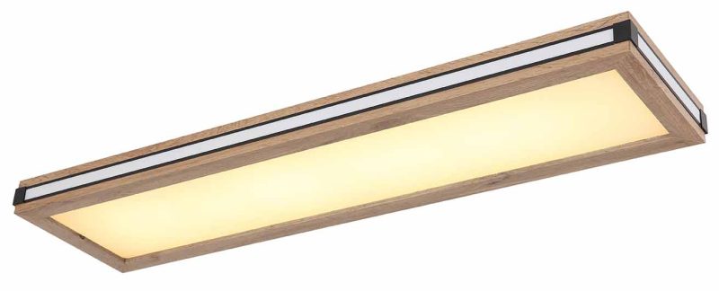 Langwerpige landelijke witte plafondlamp Globo Carla - Afbeelding 4