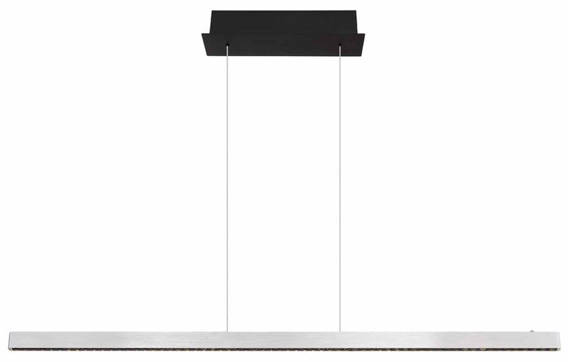 Langwerpige moderne zwarte hanglamp Globo Dentsy - Afbeelding 2