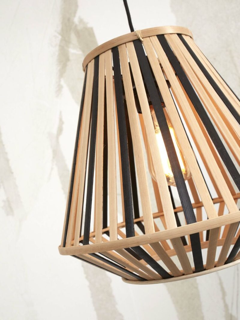 Lantaarn vloerlamp naturel/zwart bamboe GOOD&MOJO Merapi - Afbeelding 6