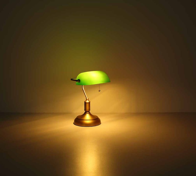Messing-groene klassieke metalen tafellamp Globo Antique - Afbeelding 4