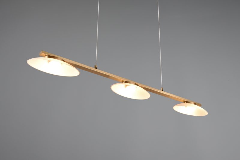 Messing hanglamp 3-spots Merton - Afbeelding 3
