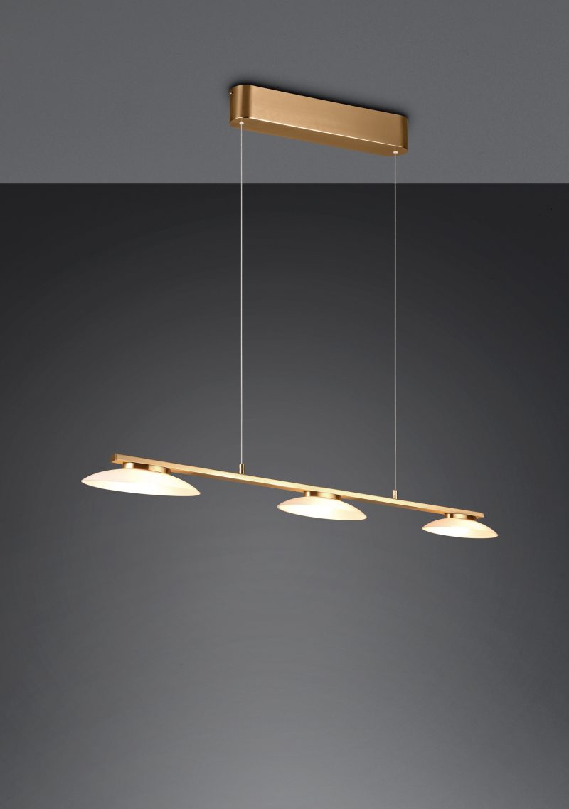 Messing hanglamp 3-spots Merton - Afbeelding 4