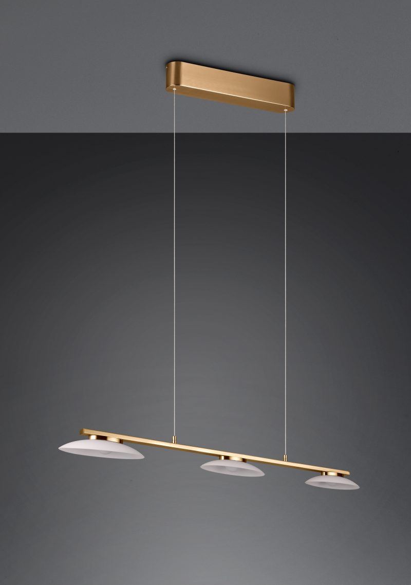 Messing hanglamp 3-spots Merton - Afbeelding 5