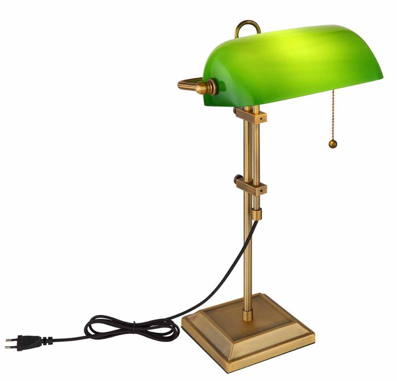 Messing klassieke tafellamp metaal Globo Antique - Afbeelding 3