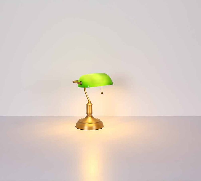 Messing metalen groene klassieke tafellamp Globo Antique - Afbeelding 4