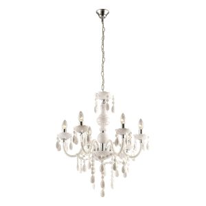 metaal/acryl-6-lichts-kroonluchter-wit/chroom-globo-hermi-i-63113-6