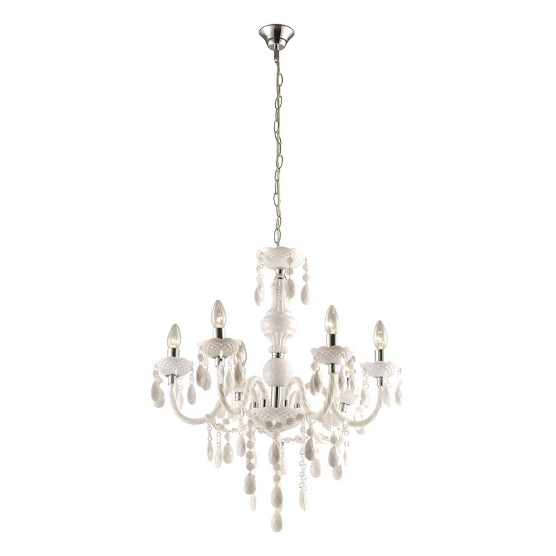 metaal/acryl-6-lichts-kroonluchter-wit/chroom-globo-hermi-i-63113-6