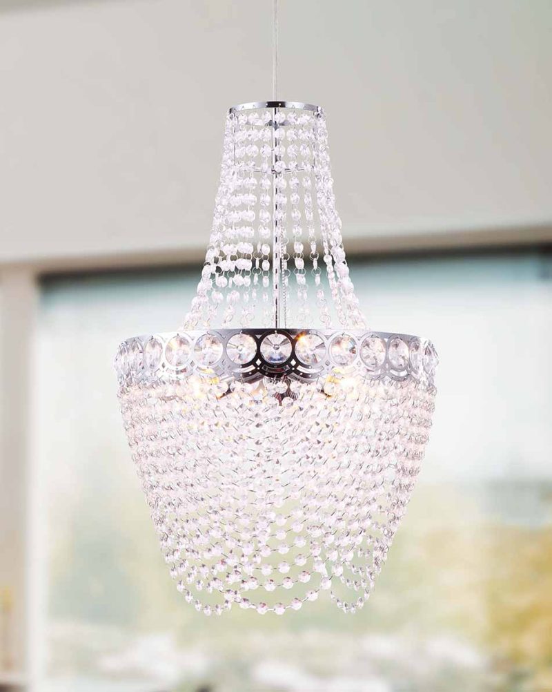 Metalen chromen hanglamp klassiek Globo Stromboli - Afbeelding 4