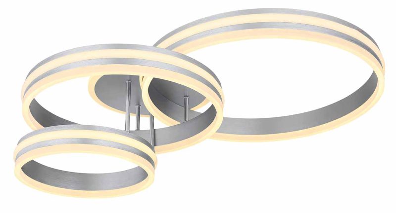 Metalen cirkels grijs moderne plafondlamp Globo Rubio - Afbeelding 4