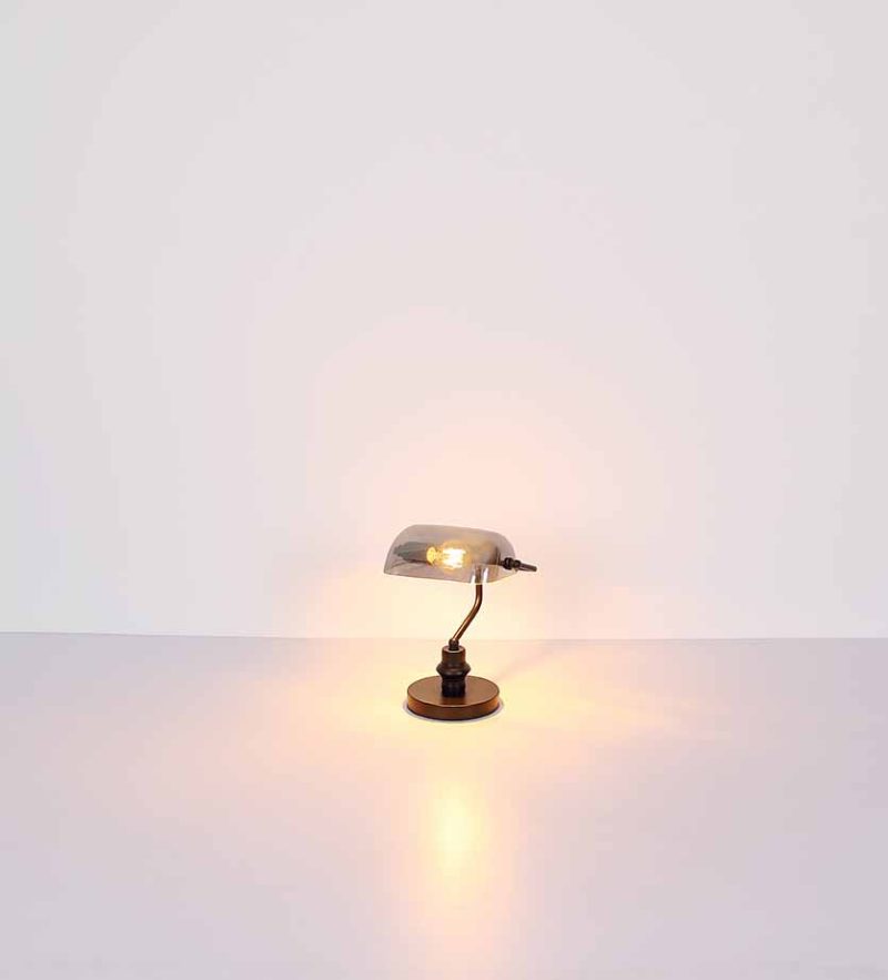 Metalen glazen moderne zwarte tafellamp Globo Antique - Afbeelding 4