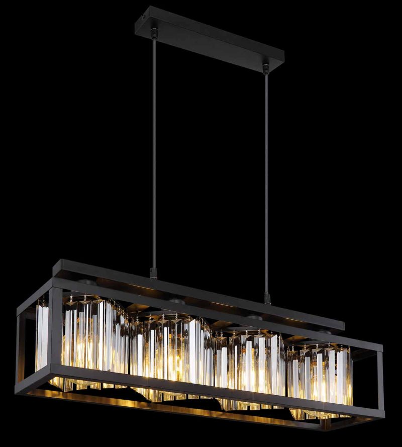 Metalen hanglamp klassiek zwart Globo Mathilde - Afbeelding 4